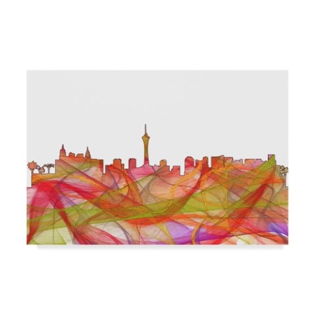 Marlene Watson 'Las Vegas Nevada Skyline' Canvas Art,22x32